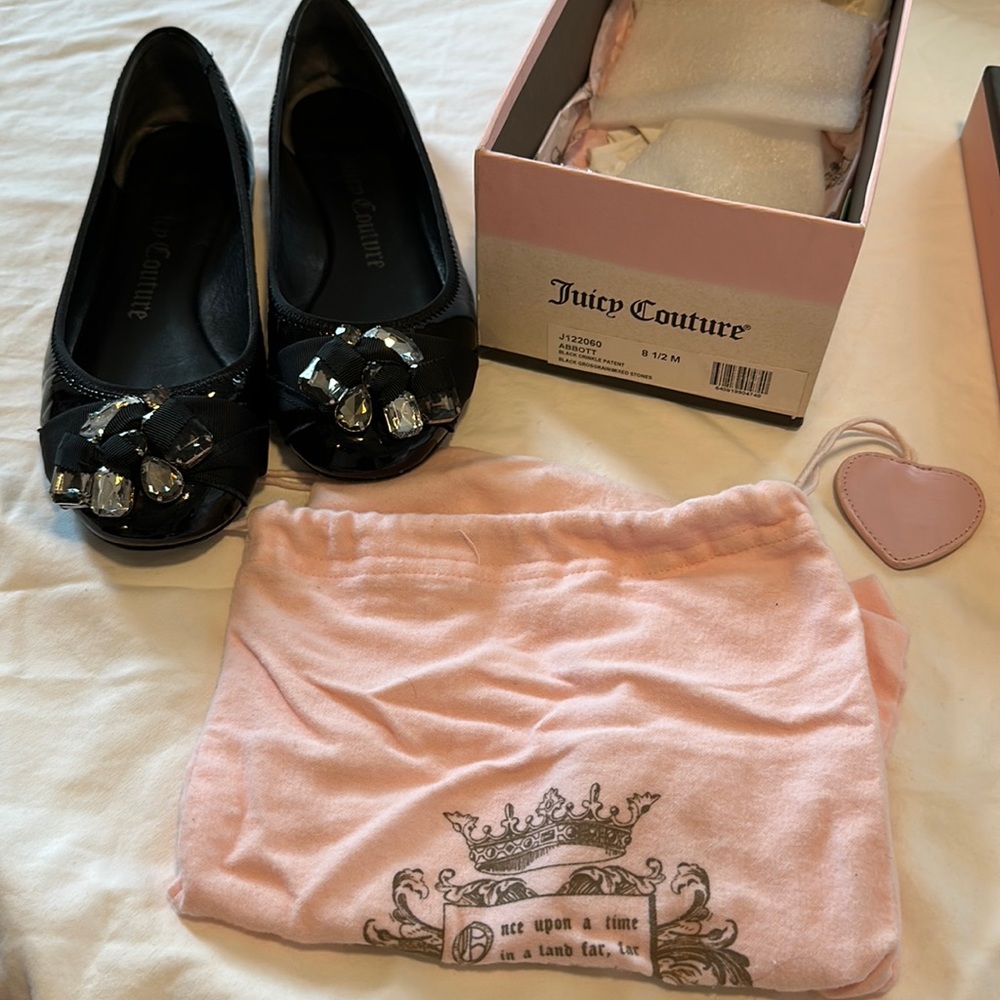 Juicy Couture Abbott ballet flat with mixed stones
